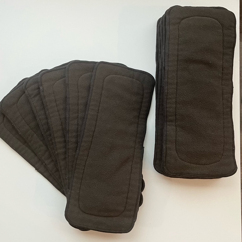 12 Charcoal Cloth Diaper Liners